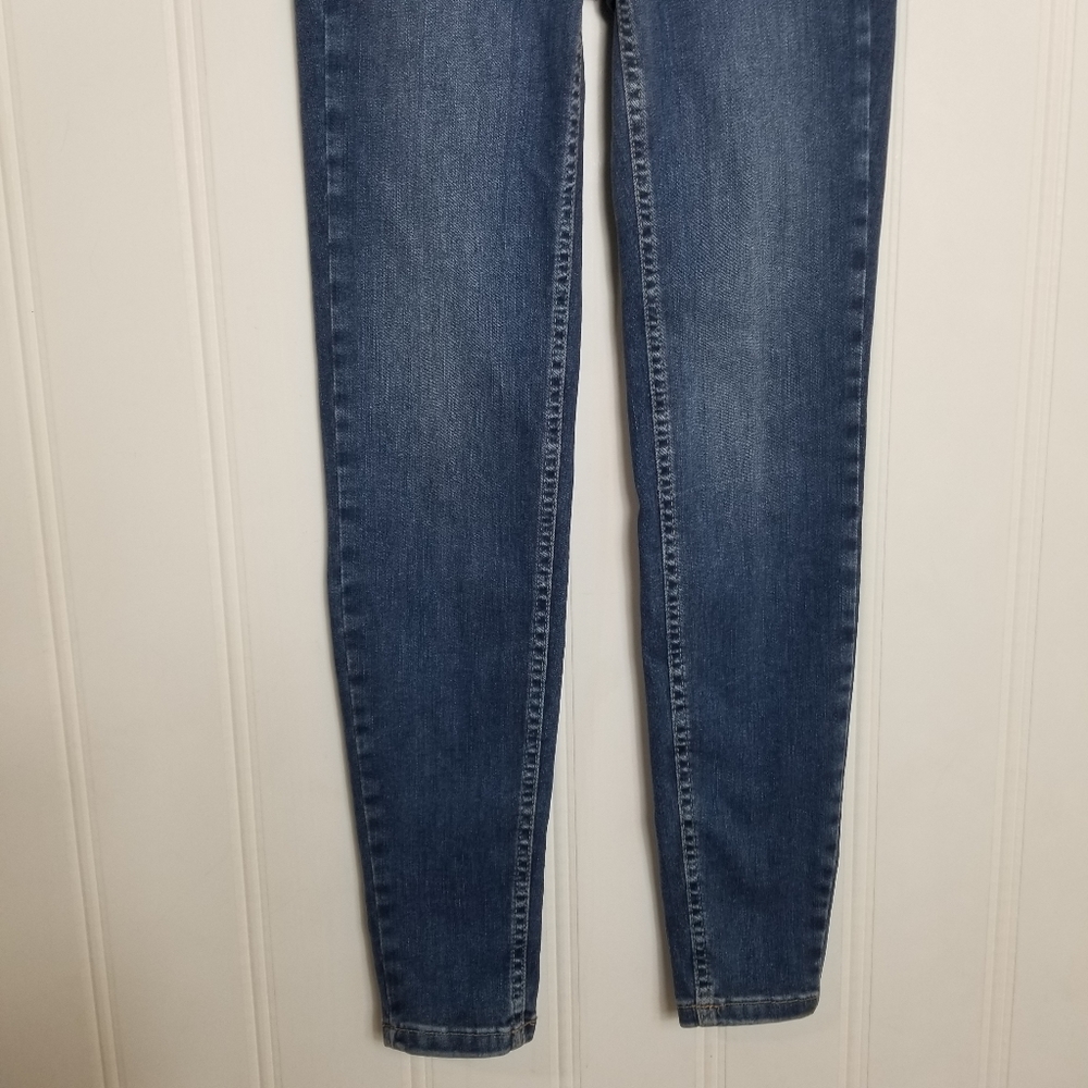 We The Free Riley Skinny Jeans Womens 25 Blue Denim Daybreak Seamed High Rise - Picture 5 of 16